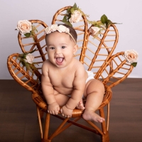 Foto miniatura do ensaio de 7 meses da Maria Carolina